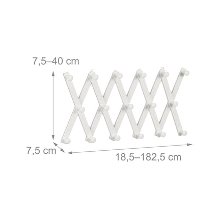 Retractable wall coat hanger in wood