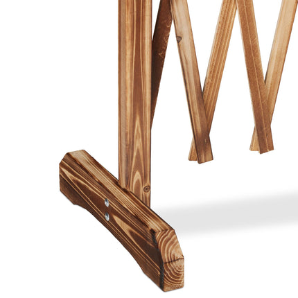 Einziehbares Holzspalier