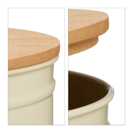 Retro Brotkasten mit Bambusdeckel – Luftdichte Aufbewahrung