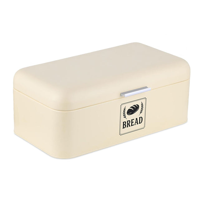 Retro Metal Bread Box with Lid – Keeps Bread Fresh