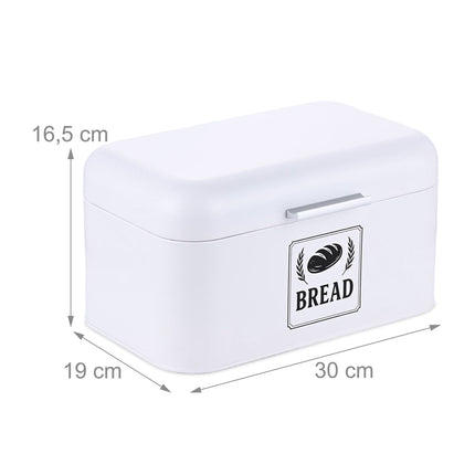Retro Metal Bread Box with Lid and Handle