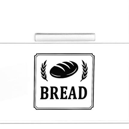 Retro Metal Bread Box with Lid and Handle