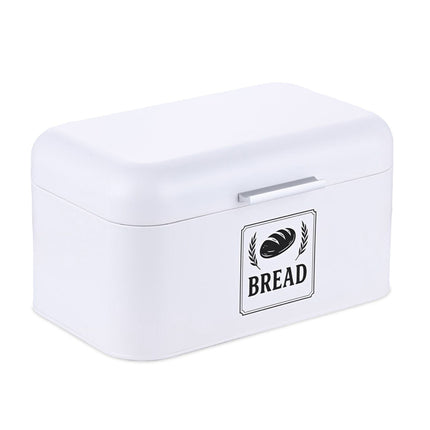 Retro Metal Bread Box with Lid and Handle