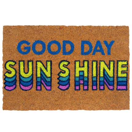 Retro Multicoloured Coconut Doormat, 60 x 40 cm