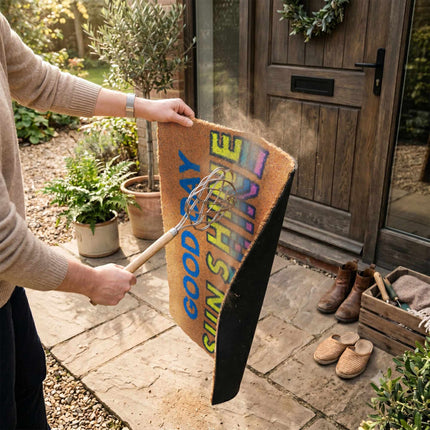 Retro Multicoloured Coconut Doormat, 60 x 40 cm