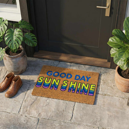 Retro Multicoloured Coconut Doormat, 60 x 40 cm