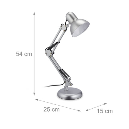 Retro desk lamp silver