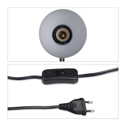 Retro desk lamp silver