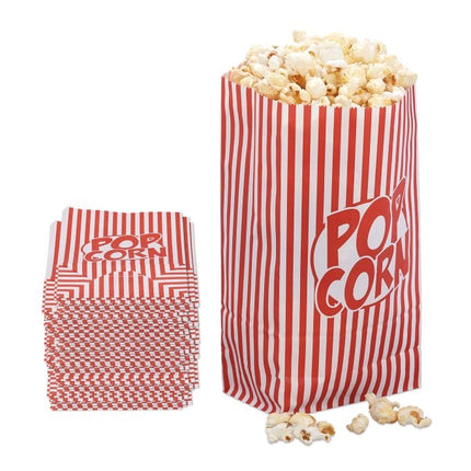 Tube de pop-corn rétro, paquet de 100
