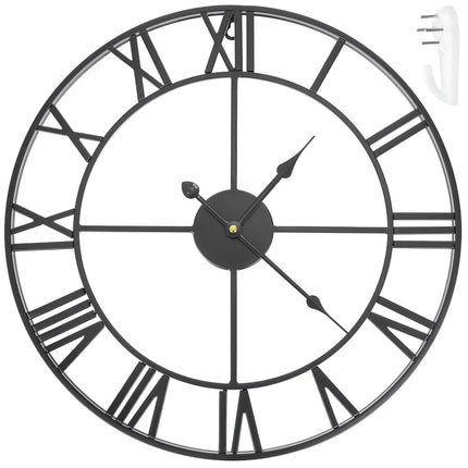Retro Wanduhr - schwarz