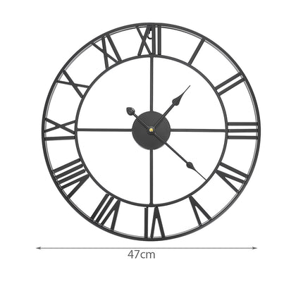 Retro Wanduhr - schwarz