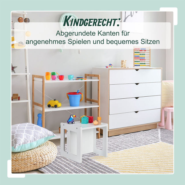 Reversible Kinderhocker, 2er-Set, Höhenverstellbar