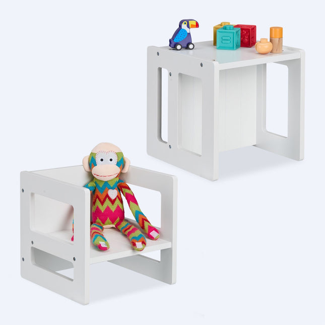 Reversible Kinderhocker, 2er-Set, Höhenverstellbar