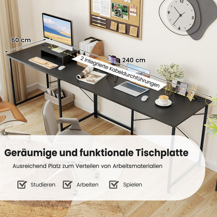 L-förmiger Schreibtisch mit Ladestation, umrüstbar, Grau