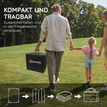 Wendbarer Outdoor-Teppich, wasserdicht, 182x274 cm, Grau/Weiß