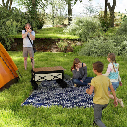 Reversible Outdoor Rug, Weatherproof, 182x274 cm, Blue/White