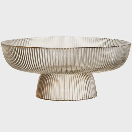 Etagere aus geriffeltem Glas, Champagner, 26 cm