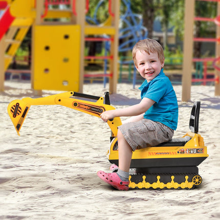 Baggerspielzeug für Kinder - schwarz und gelb, 20 cm