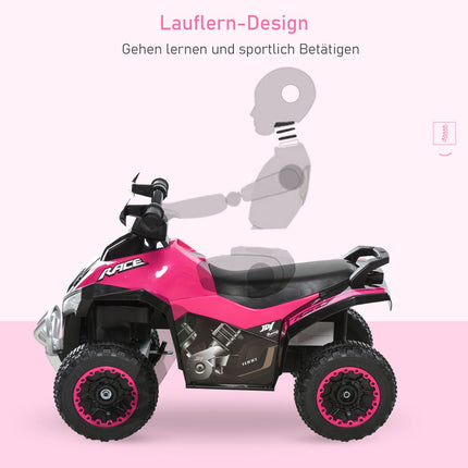 Pedal car for toddlers, light & music, pink