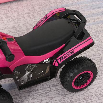 Pedal car for toddlers, light & music, pink