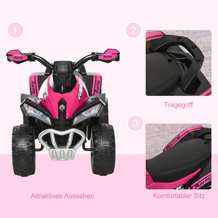Pedal car for toddlers, light & music, pink