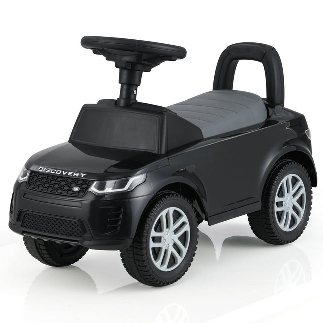 Rutschauto mit Stauraum – Schwarzes Kinderspielzeug zum Schieben
