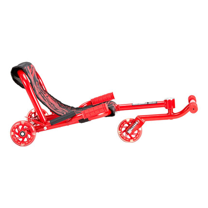 Ride-On Drift Scooter With LED Wheels, 132 lb, Red
