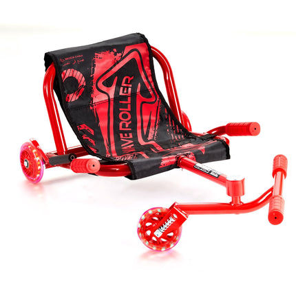Ride-On Drift Scooter With LED Wheels, 132 lb, Red
