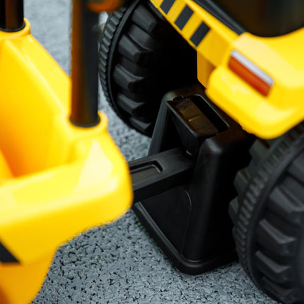 Ride-On Excavator with Shovel & Trailer, Yellow, Ages 1-3