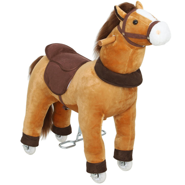 Reitpferd für Kinder, weicher Stoff, Alter 3-5, Dunkelbraun