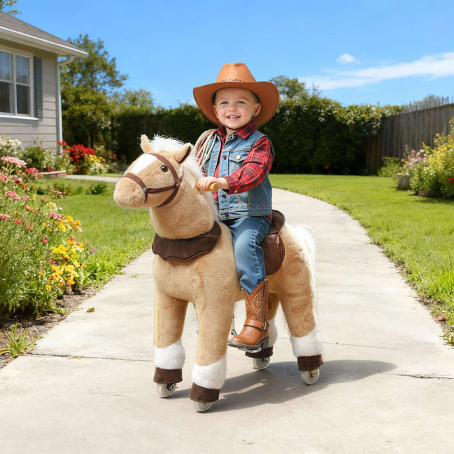Reittier-Pferd für Kinder, Plüsch, 3-5 Jahre, Braun