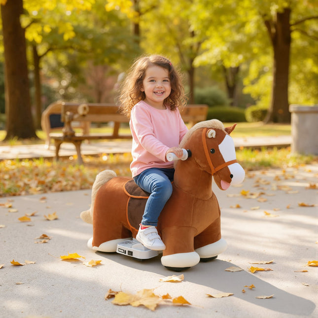 Reitpferd für Kinder, weicher Bezug, Musik, 1,5-5 Jahre