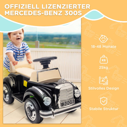 Car with storage, tip protection, age 18-48 months, black