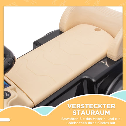 Car with storage, tip protection, age 18-48 months, black