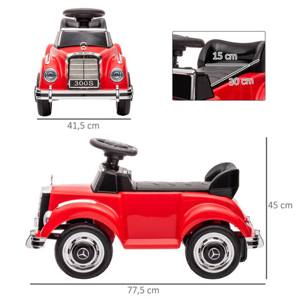Kinderauto, 18-48 Monate, rot mit Stauraum