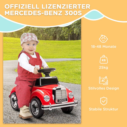 Kinderauto, 18-48 Monate, rot mit Stauraum