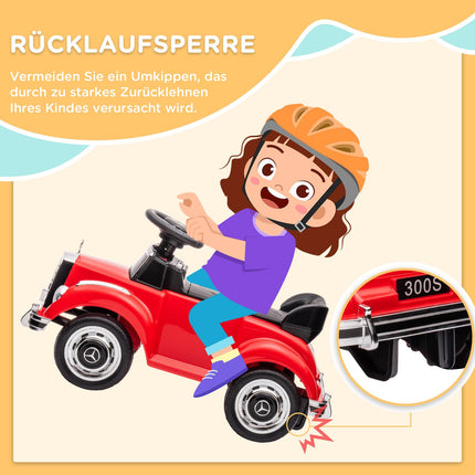 Kinderauto, 18-48 Monate, rot mit Stauraum