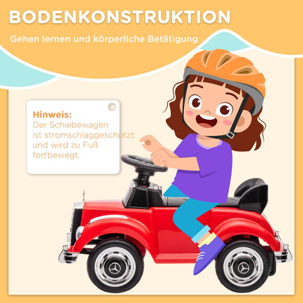 Kinderauto, 18-48 Monate, rot mit Stauraum