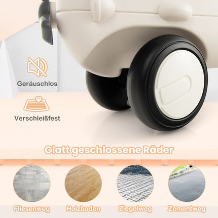 Ride-on car in airplane look with cute propeller ride-on vehicle white