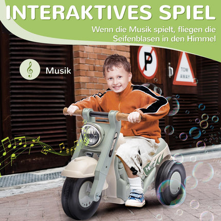 Aufsitzauto mit Musik und Seifenblasen, Cremeweiß, 2-5 Jahre