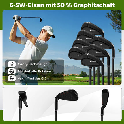 Rechtshänder Golfschlägersatz für Herren mit Standbag