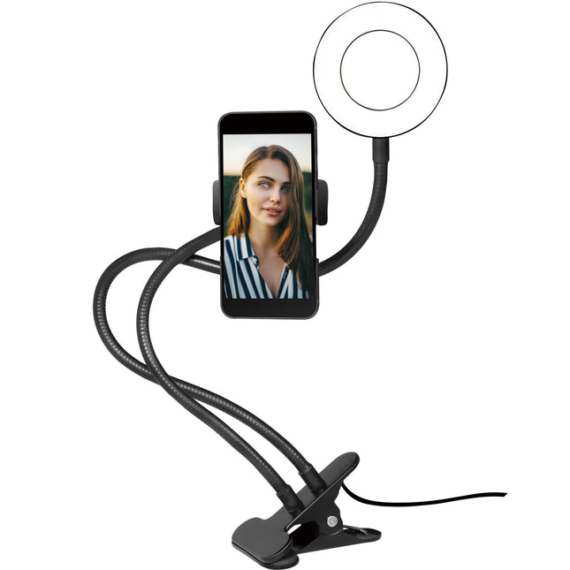 Ringlicht für Smartphone Ø8,5 cm mit Clip