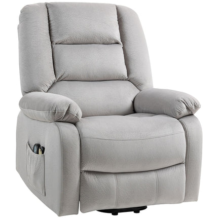 Riser chair with massage function, 90x93x110cm, light grey