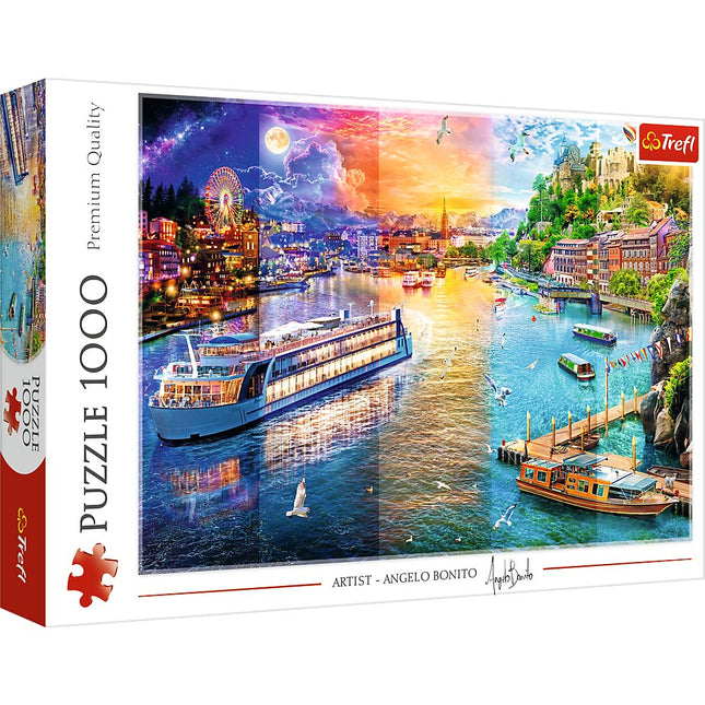 Flusskreuzfahrt-Puzzle, 1000 Teile, Spaß für alle Altersgruppen