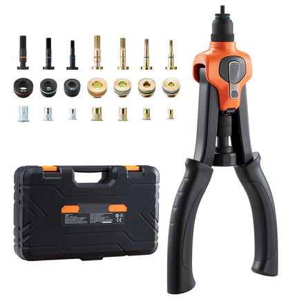 Rivet Nut Tool Kit, 14-Inch, 7 Mandrels, 70 Nuts, Case