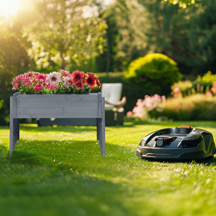 Robotic Lawnmower Garage with Planter Bed