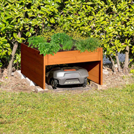 Robotic Lawnmower Garage with Planter Bed