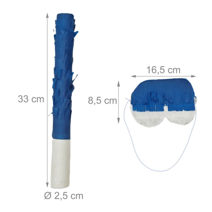 Raketen-Piñata-Set mit Schlagstock und Maske für Partys