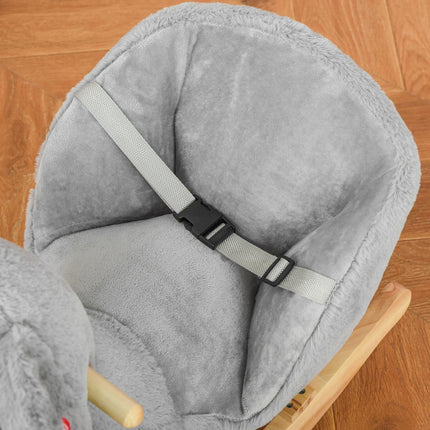 Koala swing toy for toddlers, gray plush and wood