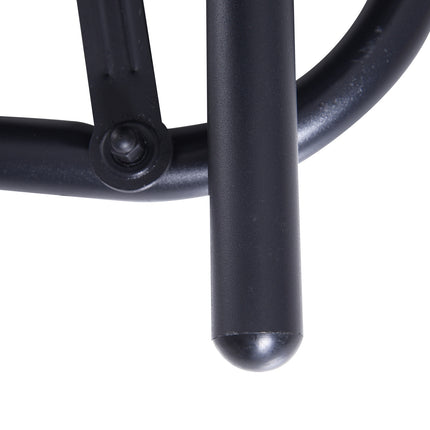 Black Metal Garden Swing - 2-seater, 120 x 70 x 88 cm